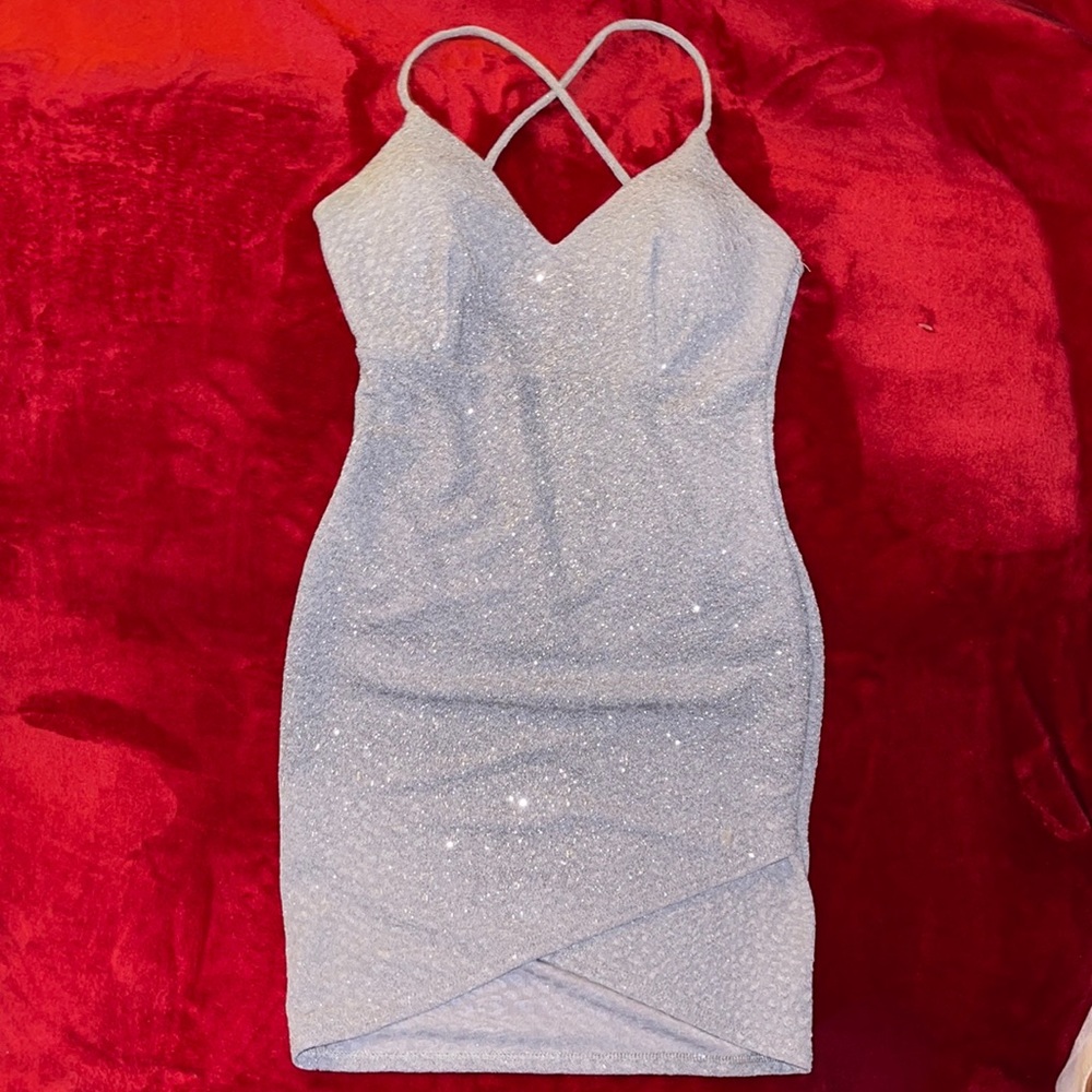Silver sparkly Windsor dress size small
